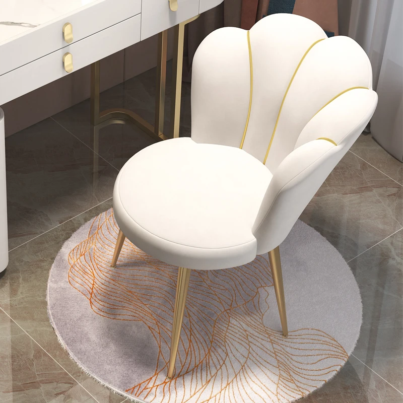 

Скандинавский бархатный комод со стулом, Современный дизайнерский стул для салона красоты, стул для макияжа для гостиной, расслабляющий Мо...