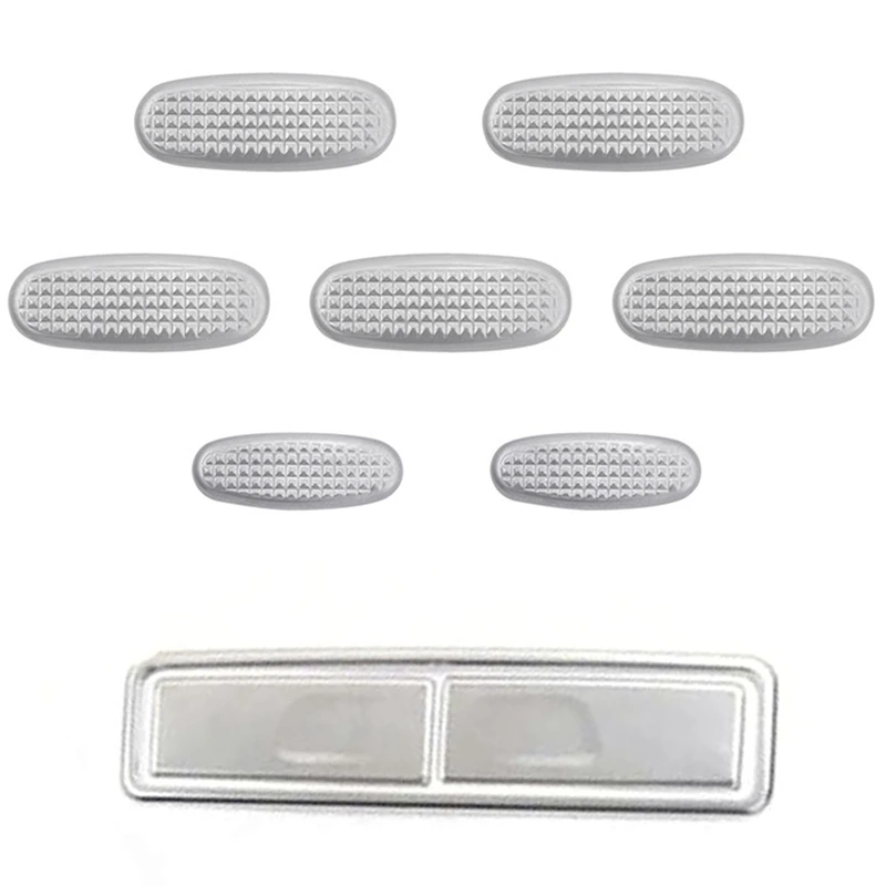 

Rear Water Cup Holder Cover Trim with 7Pcs Front and Rear Air Conditioning Knob Sticker for Benz a Class W177 W167