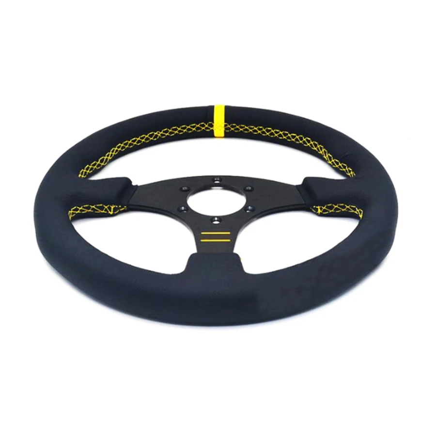 13 дюймов 330 мм гоночное плоское рулевое колесо Автомобильное универсальное из