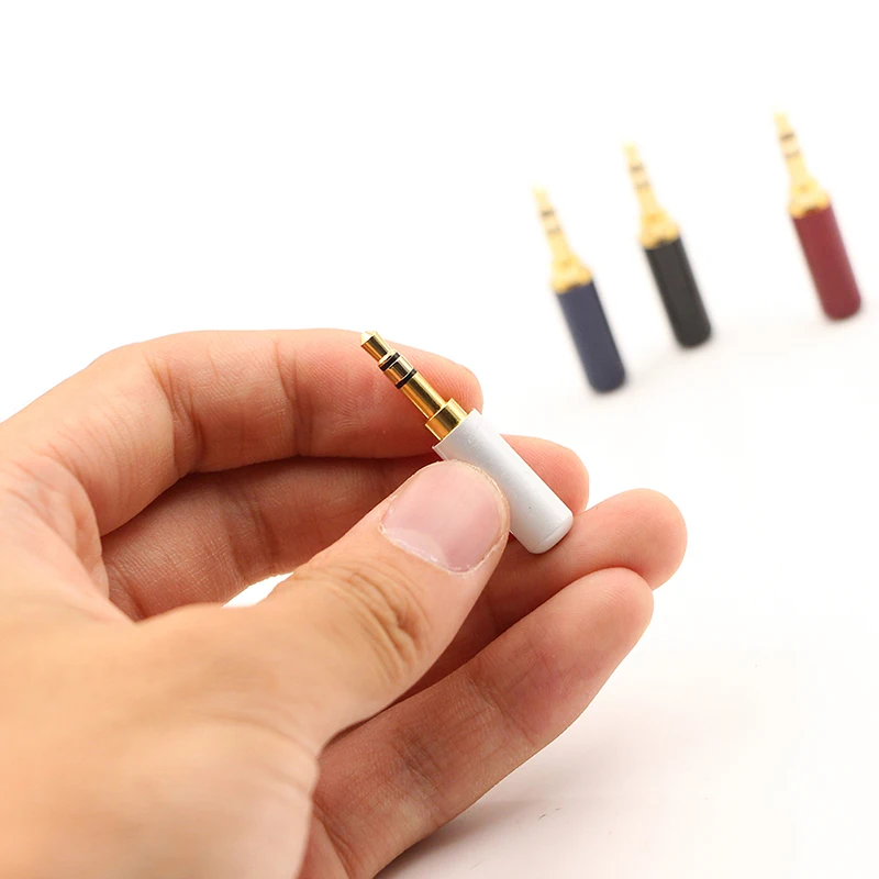 

2pcs/lot Gold Plated 3.5 mm Plug Audio Jack 3 Pole Earphone Adapter Socket for DIY Stereo Headset Earphone Headphone for Repair