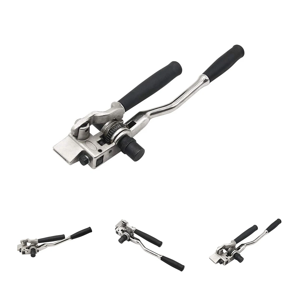 

Strapping Tensioner Heavy Duty 2 In 1 Stainless Steel Tightener Manual Practical Durable Banding Tool Labor Saving Ratchet Shear
