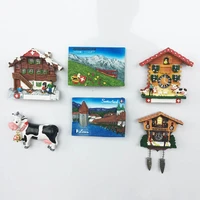 switzerland fridge magnets souvenir swiss lucerne jungfrau chapel bridge cuckoo clock tourism magnetic refrigerator stickers