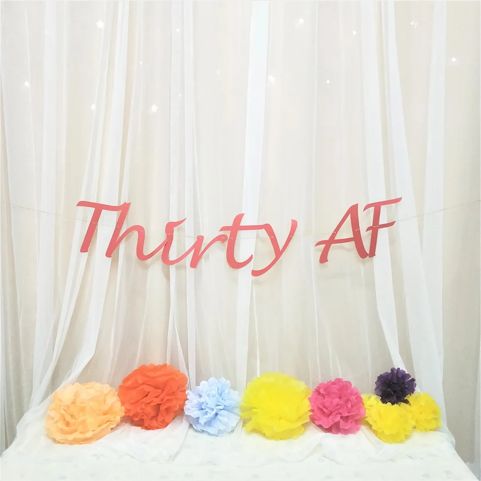 Подвесные украшения из бумаги с надписью тридцать AF сделай сам для вечеринки в