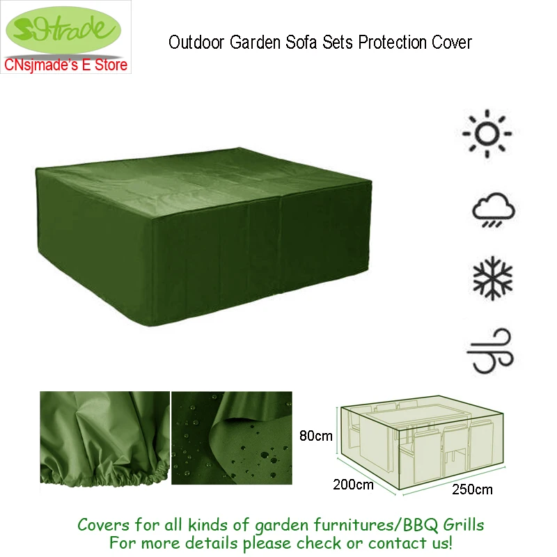 Outdoor Garden Sofa sets Protection Cover,250x200xH80cm,Waterproofed Cover for patio sofa sets