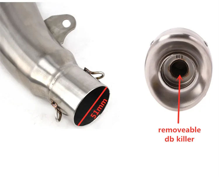 

Motorcycle Modified Stainless Steel High Temperature Resistant Dolphin Exhaust Pipe Escape Moto Db Killer For RC390 CB1000R