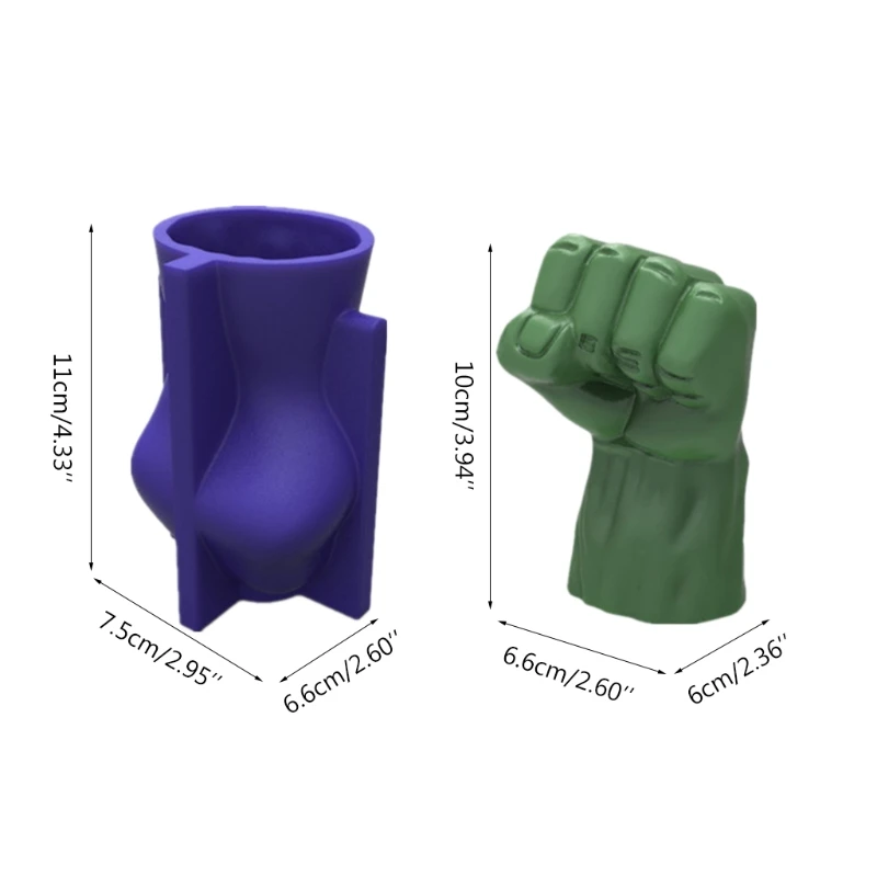 

X7AB 3D Large Fist Shape Silicone Mold Candle Soap Fondant Cake Clay Plaster Mould