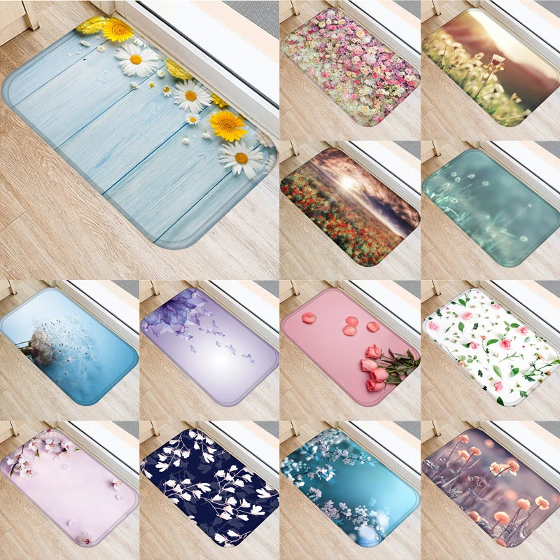 1 шт. 40*60 см цветок растение свадебная брошь живописный узор Противоскользящий Suede