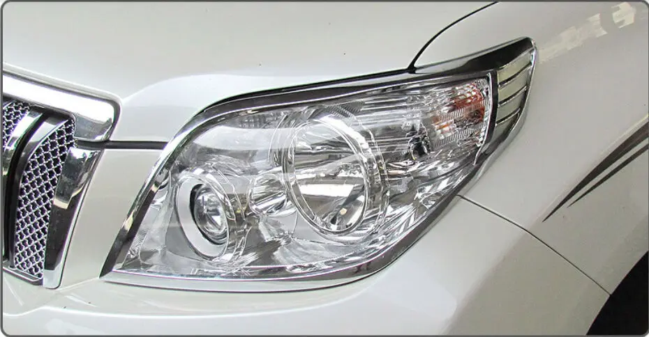 

for Toyota Land Cruiser Prado FJ150 2010-2013 Chrome Front Head Light Cover Trim