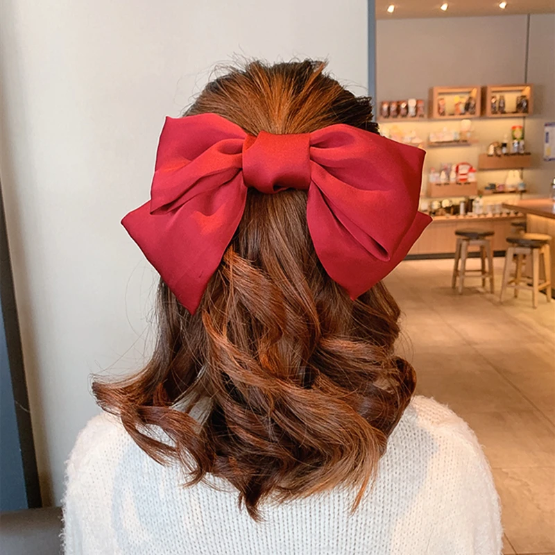 Романтические заколки для волос с бантом M MISM 19 см большие размеры женские и