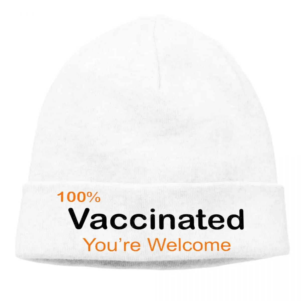 

Bonnet 2021 Vaccination Art Cycling Knitting Hat 100% Vaccinated Winter Warm Hip Hop Skullies Beanies Caps