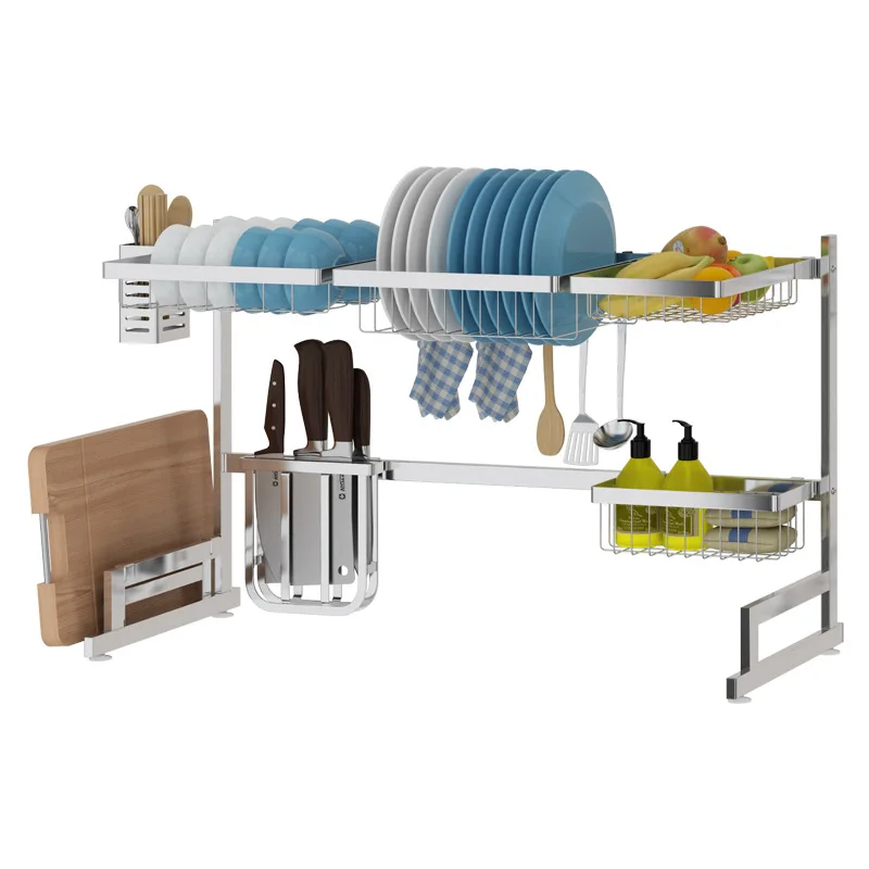 Kitchen Sink Drain Rack 304 Stainless Steel Dish Storage Holder for Dishes Shelf Home Organizer | Дом и сад