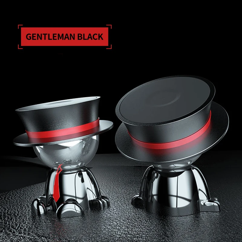 Gentleman Black Магнитный автомобильный держатель для приборной панели, подставка для сотового телефона, вращение на 360 градусов, универсальный держатель для iPhone 8 9 samsung S8 - Цвет: Gentleman Black