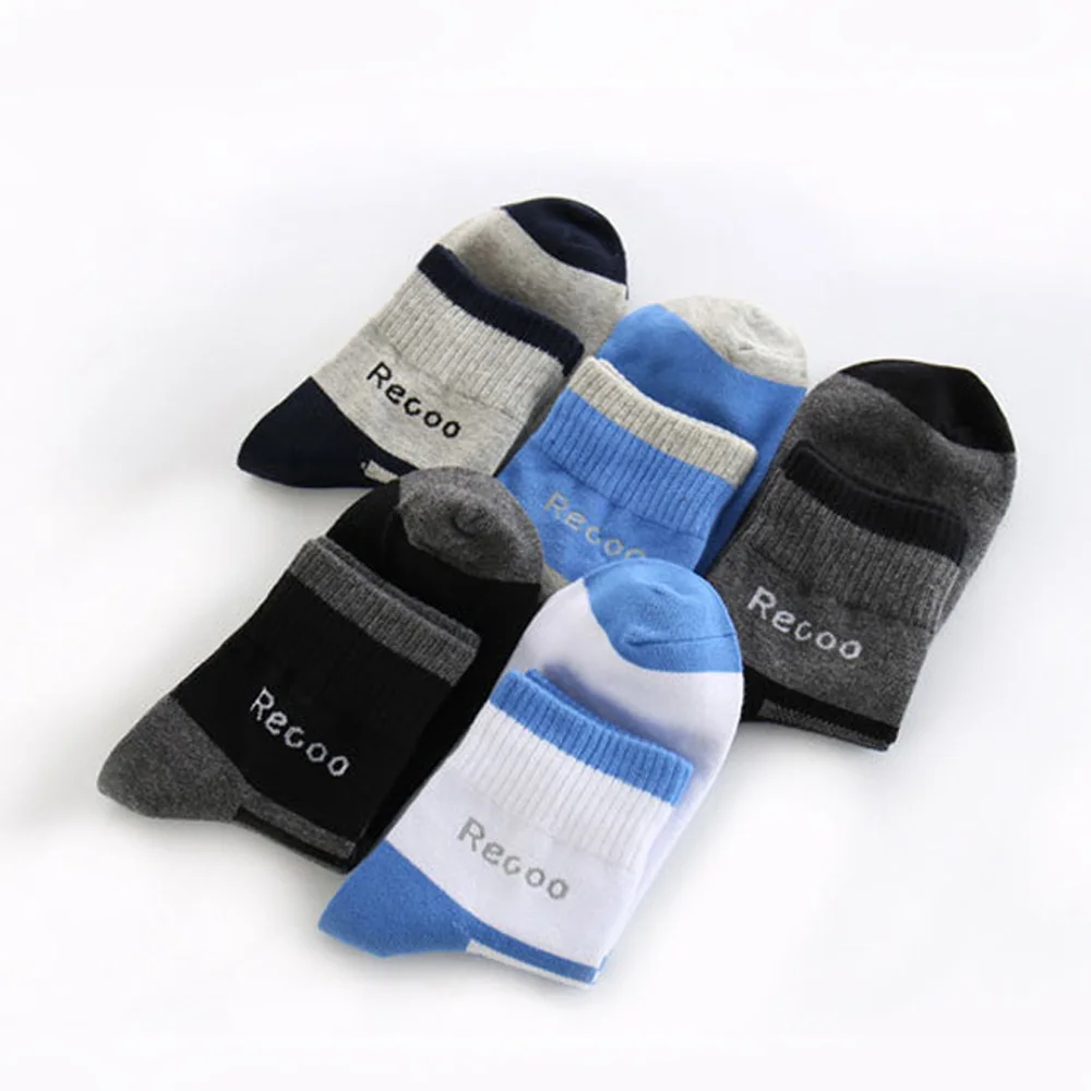 5 пар/набор Для мужчин носки хлопковые Спортивные Брендовые мужские Высокое