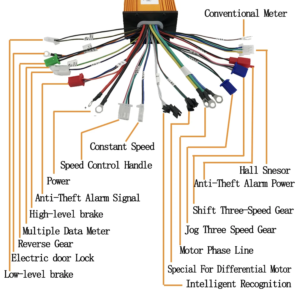 Универсальный Электрический контроллер бесщеточный 48 В 60 в 64 72 3 режимный