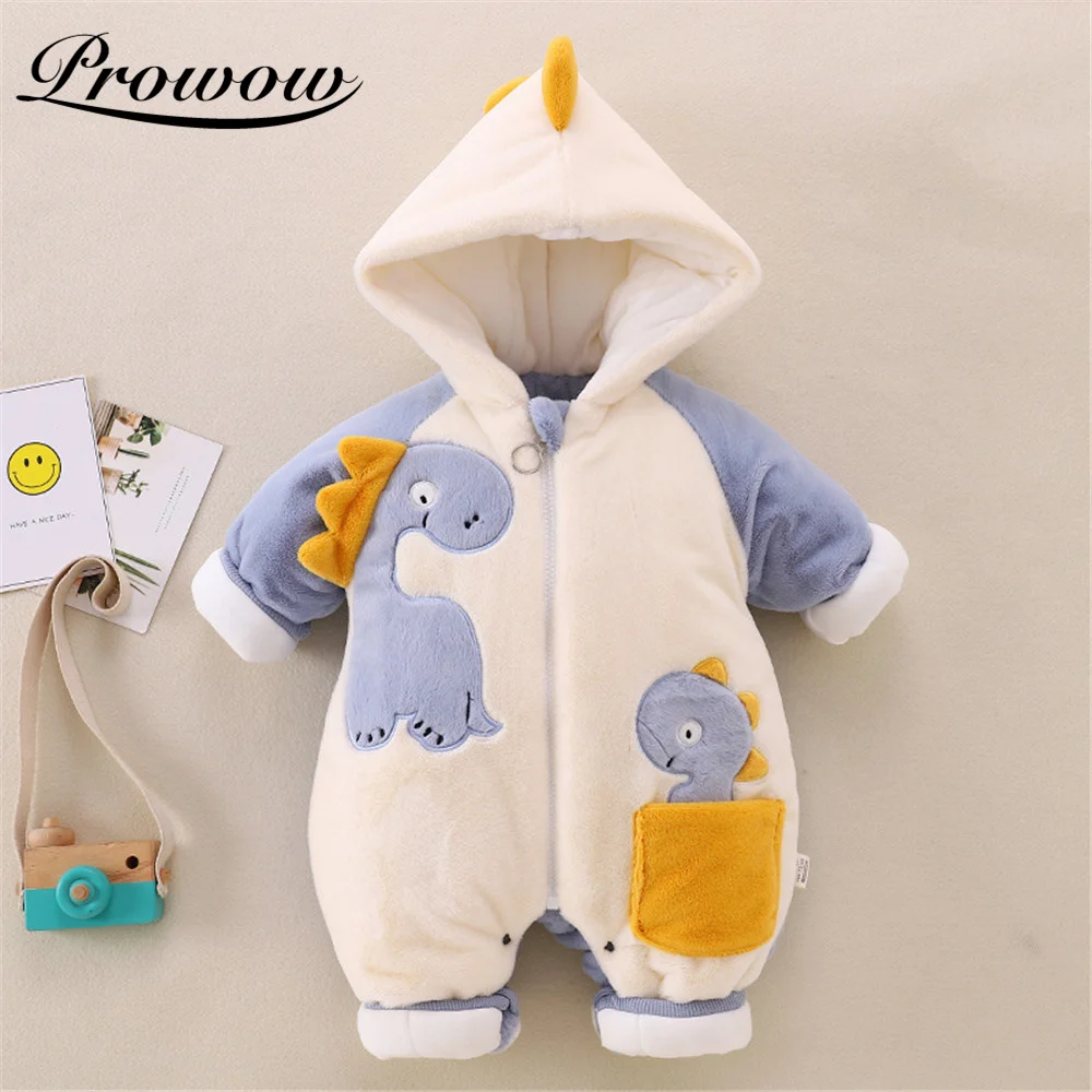 

Детский комбинезон с животными Prowow, утепленный комбинезон в стиле пэчворк, для мальчиков ясельного возраста, зимняя одежда