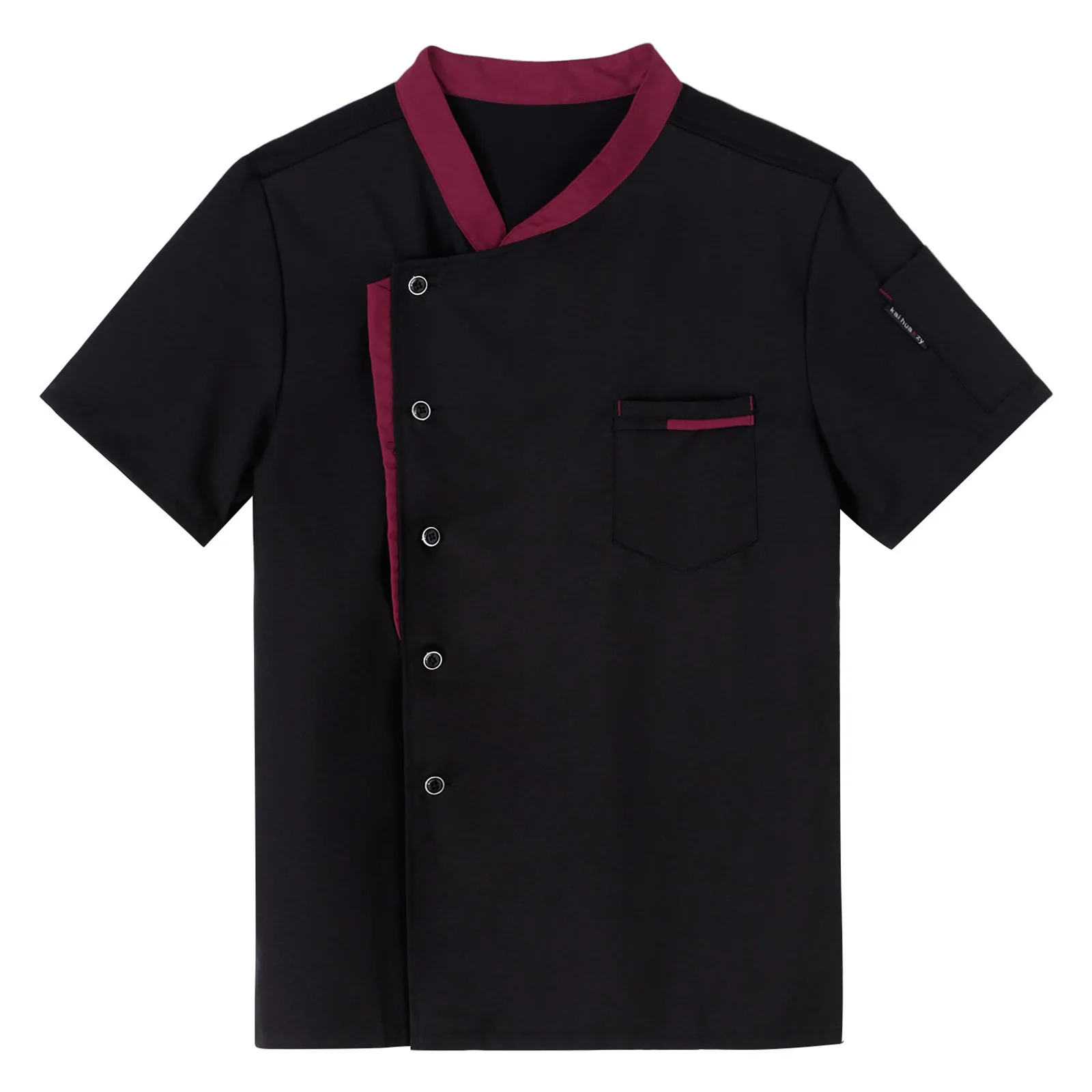 Male Mens Cooking Kitchen Chef Coat Short Sleeve Jacket Uniform Tops for Hotel Restaurant Canteen Cosplay Costumes | Тематическая