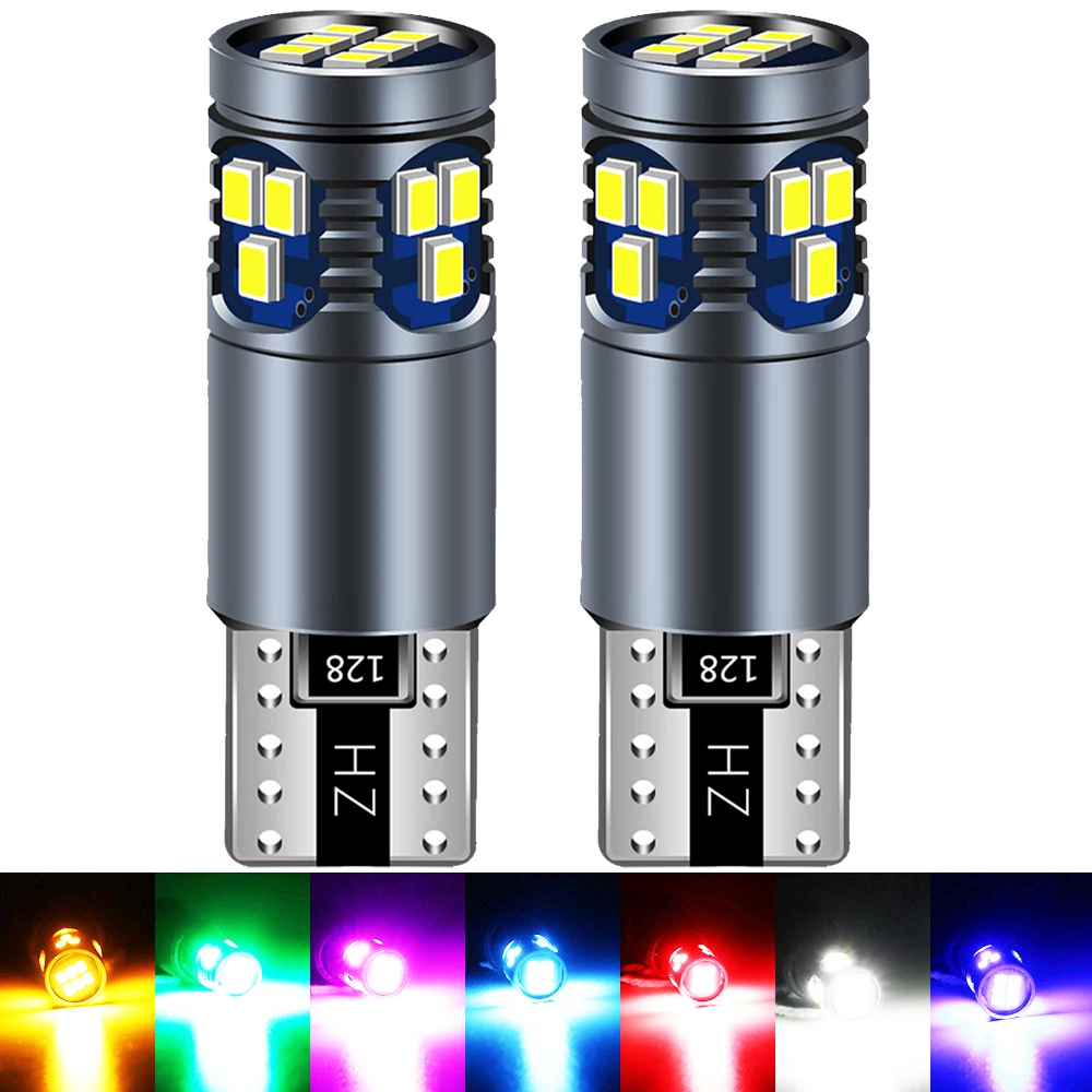 

2x T10 W5W LED 194 168 Car Clearance Parking Lights Interior Car Lighting Bulb 6000K Auto Wedge Clearance Lamp 12V 1000lm White