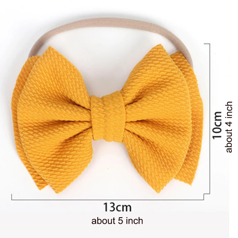 Эластичная нейлоновая повязка на голову для малышей волос детская чалма бант