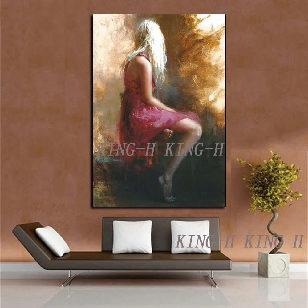 Фигурки ручная роспись сексуальная картина холст современный дом украшение