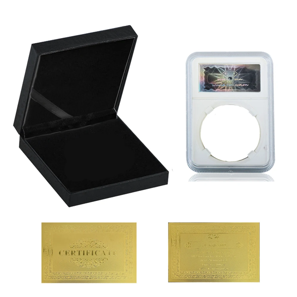 40 мм упаковочная коробка с золотым небольшим сертификатом чехол для