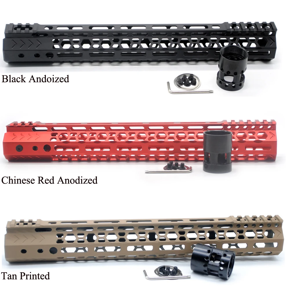 APLUS черный/красный/TAN_13.5 ''дюймовый M LOK поручень Сверхлегкий Пикатинни