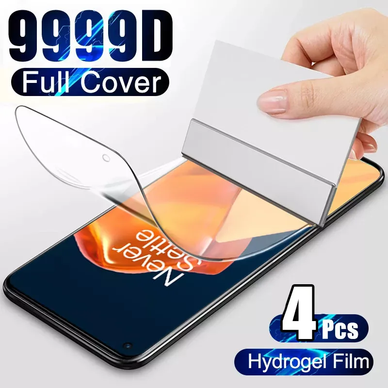 

4Pcs Hydrogel Film Screen Protector For OnePlus 6T 7 7T Pro 8 Lite 8T 9 9R Full Cover Screen Protector For OnePlus Nord N10 N100