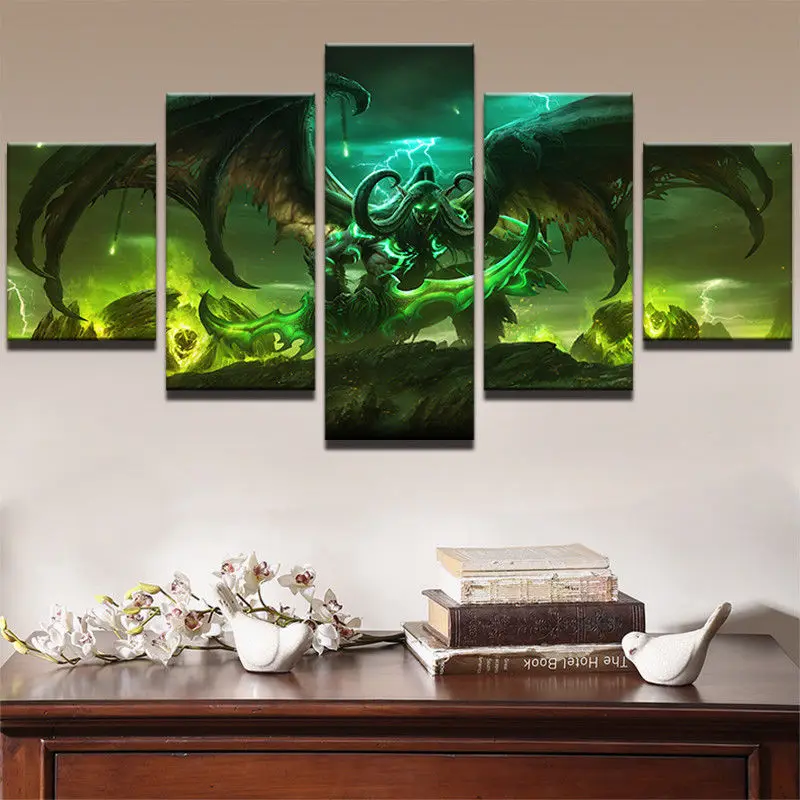 

No Framed 5 pieces Game Monster Home Decor Picture Canvas Decoratiive Print Painting Posters Wall Art For Living Room Decoration