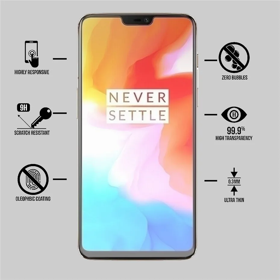2 шт./лот защитная пленка для Oneplus 1 + 3 3T 5 5T 6 X A0001 A2001 A3000 закаленное стекло защиты