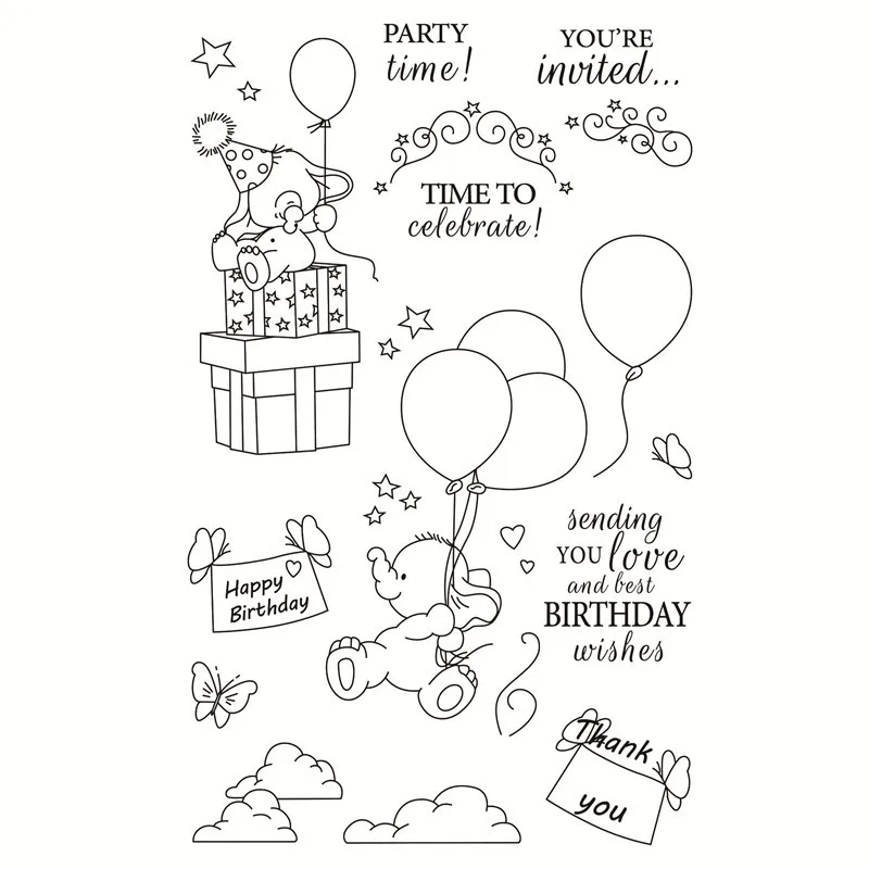 

Прозрачный силиконовый штамп для скрапбукинга, фотоальбома