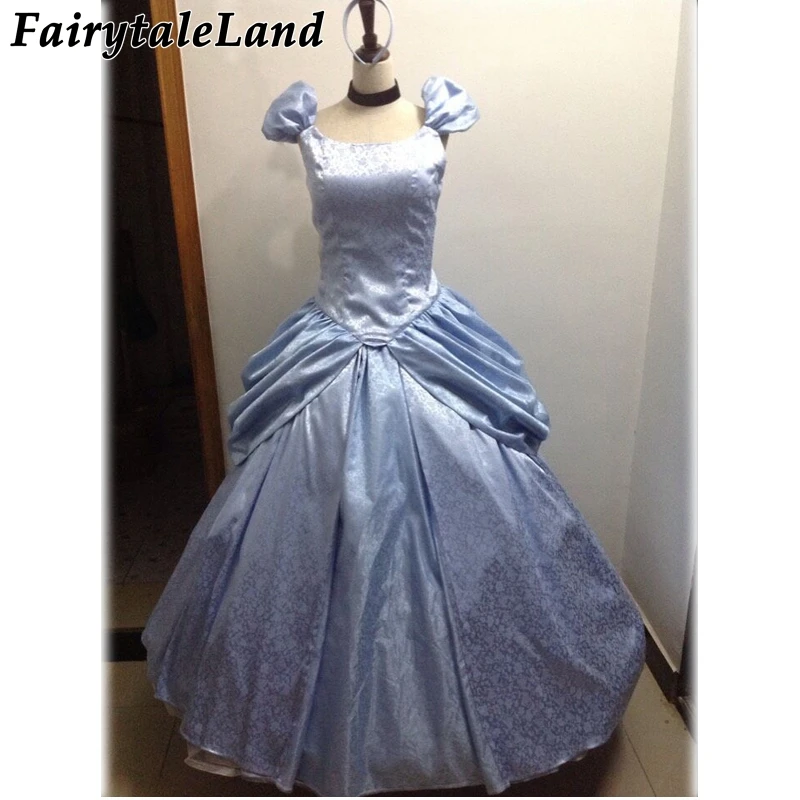 Vente Robe De Soirée De Cosplay D'halloween, Bleu Clair, Tenue De Princesse De Dessin Animé, Robe De Bal, Jupe Corsage Sur Mesure, Nouvelle Collection