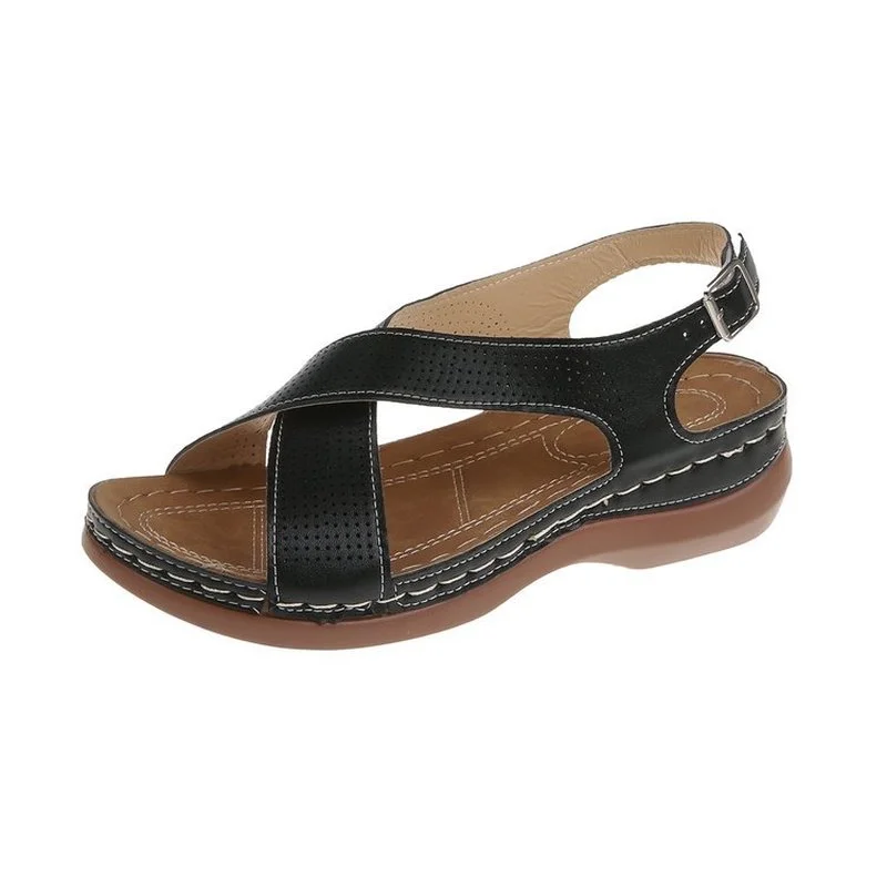 

2021 Women Sandals Breathable Comfort Shopping Ladies Walking Shoes Wedge Heels Summer Platform Sandal Shoes Mujer Plus Size 43