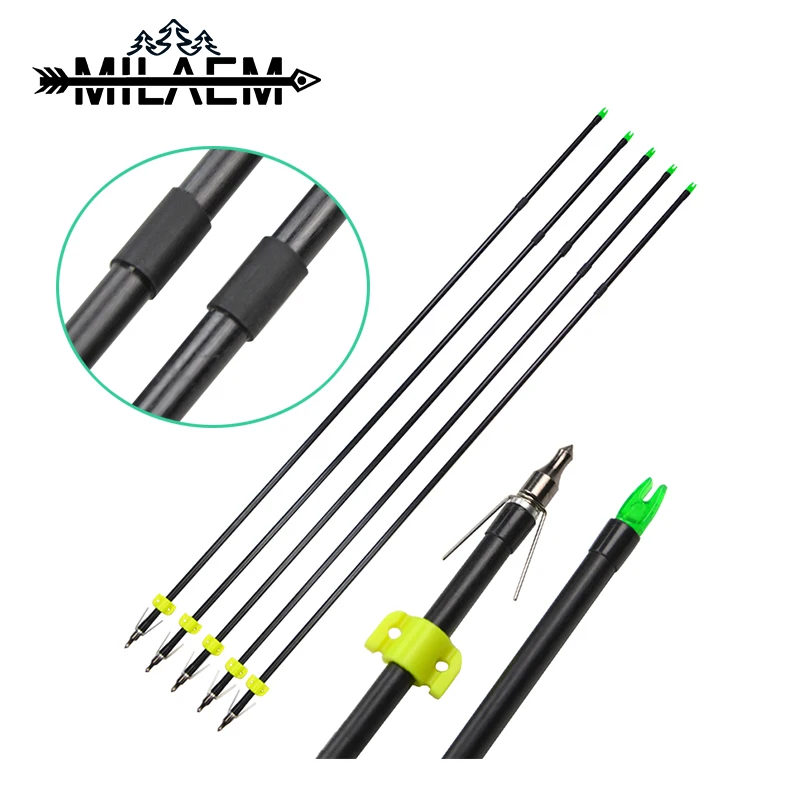 Стрелы из стекловолокна для рыбалки 10/12 шт. встраиваемые стрелы блочный лук
