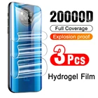 Защитная пленка для задней панели Xiaomi Poco X3 NFC X3pro X 3 GT F3 M3 Pro 5G F1 F M 3 X3 nfc, Гидрогелевая пленка, не защитное стекло, 3 шт.