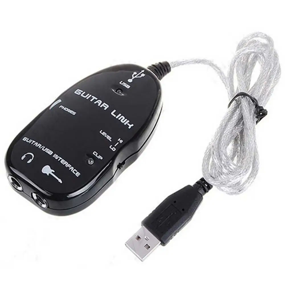 Кабель для электрогитары аудио USB-адаптер интерфейса ПК/MAC аксессуары записи