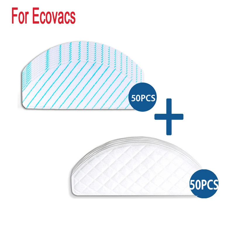 

100 шт., накладки для мытья швабры Для ECOVACS Deebot T9 T9 AIVI T8 N8 PRO