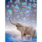 DIY алмазная живопись красочные пузыри слон полная дрель 5D алмазная вышивка крестиком Животное украшение дома подарок