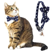 new cats bells collars adjustable cats bowknot collars anti lost collar for pet kitten puppy chihuahua teddy cat accessories