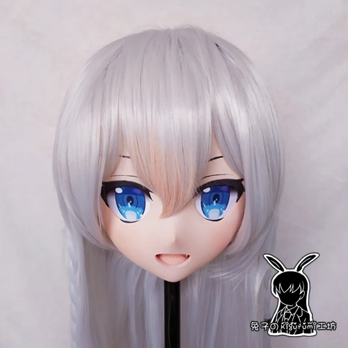 

(Rabbit 18) полимерный Трансвестит Pretty Girl 3/4 голова BJD кукольная маска мультяшный аниме vtuber Косплей Маска кигуруми трансвестит