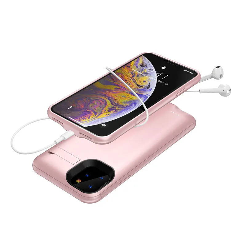 Чехол с зарядным устройством для iPhone 11 Pro Max чехол внешним аккумулятором тонкий