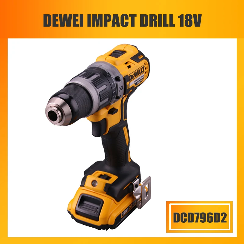 DCD796D2 DEWALT 20 в DCD777D2/DCD796D2 бесщеточная магнитная плавающая электрическая/ударная/ручная электрическая дрель литиевая 18 в электрическая дрель - Цвет: DCD796D2