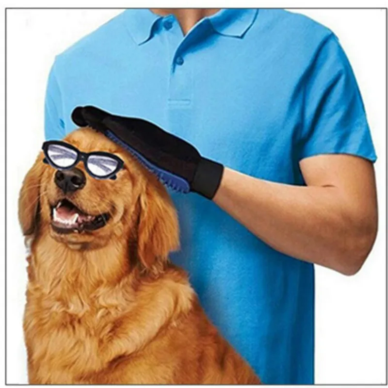 Мягкая силиконовая Щетка для собак перчатка Массажная щетка домашних животных