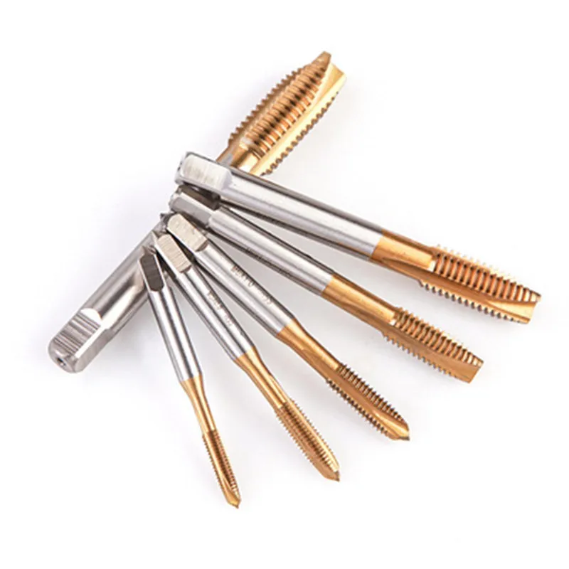 

5/7pcs M3 M4 M5 M6 M8 M10 M12 HSS Machine Thread Metric Plug Tap Drill Bits Hand Tapping Tools Screw Thread Plug Tap Drill