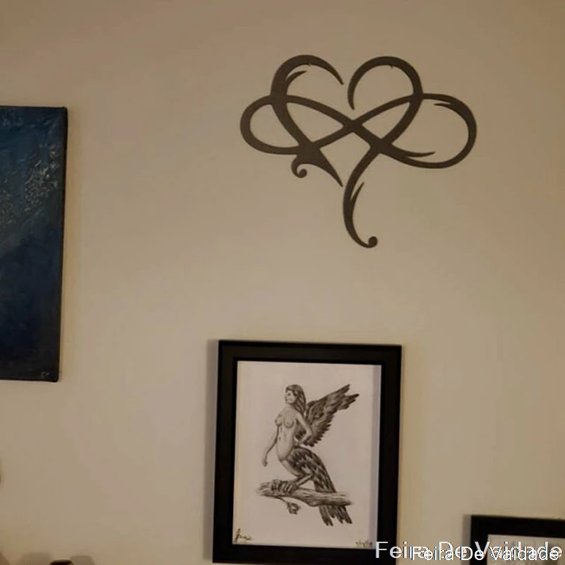 

Eternal Love Wrought Iron Decoration Metal Wall Decoration Heart Decoration Sticker Indoor Wall Hanging Metal Decal