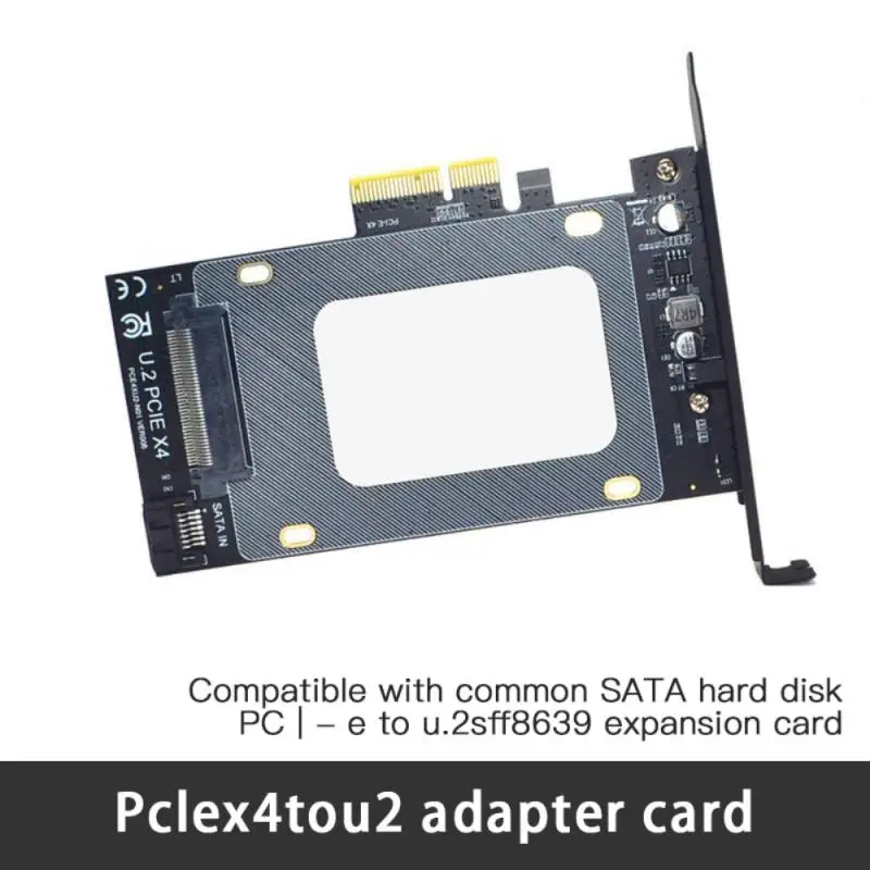 

2021 New U.2 To PCI-E X4 Riser Card 3.0 SFF-8639 To SSD Extension Adapter U.2 SSD SATA PCI Express Card For 2.5 Inch SATA HDD