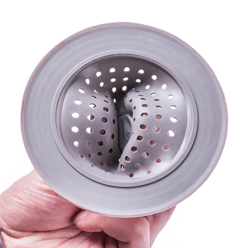 

1pc Kitchen Funnel Bathroom Silicone Sink Strainer Stopper Floor Drain Hole Hair Catcher Tool Anti-blocking Kichen Accessories