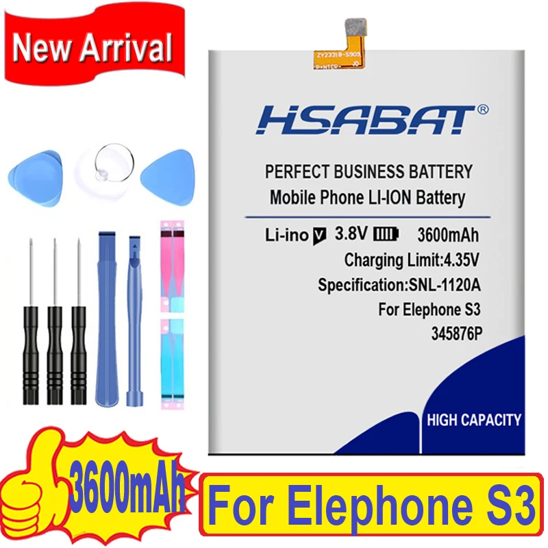 Высококачественный аккумулятор HSABAT для Elephone S7 / R9 S3 A5 P8 Max P8000 mini P9000 Lite MINI A4 M2