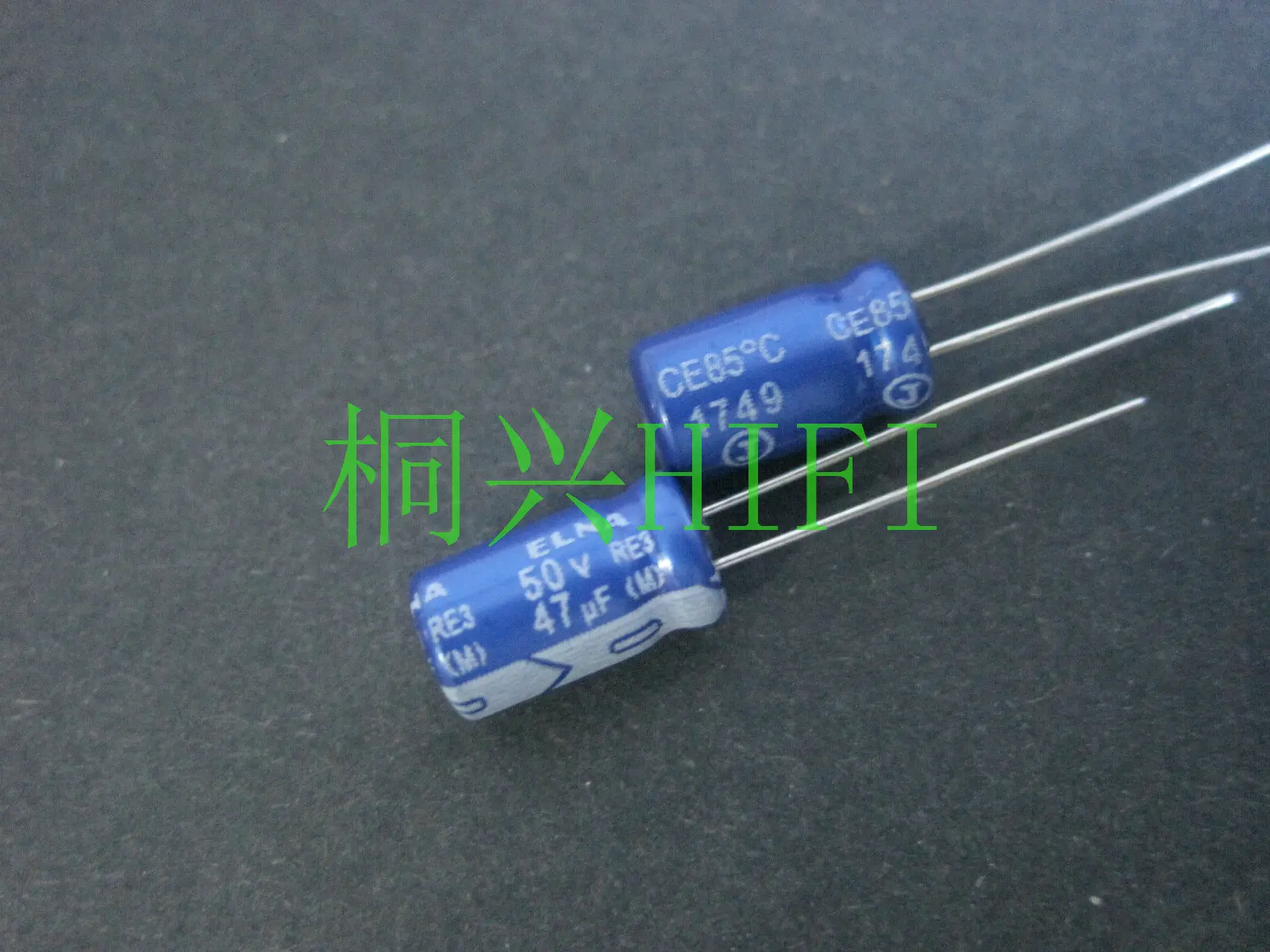 Eletrolítico de Áudio Novo Capacitor Elena 47uf 6.3x11mm – Robe Azul P2.5mm 50v47uf 50 Peças Re3 50v