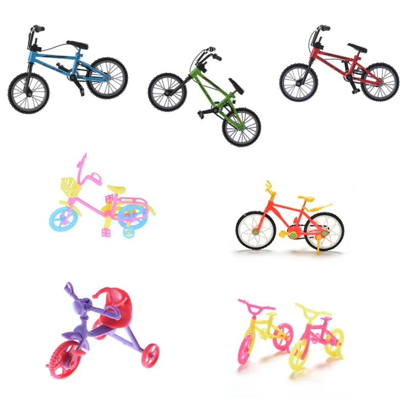 Kids Pretend Play Gift Set Plastic Bicycle Bike Doll Accesso