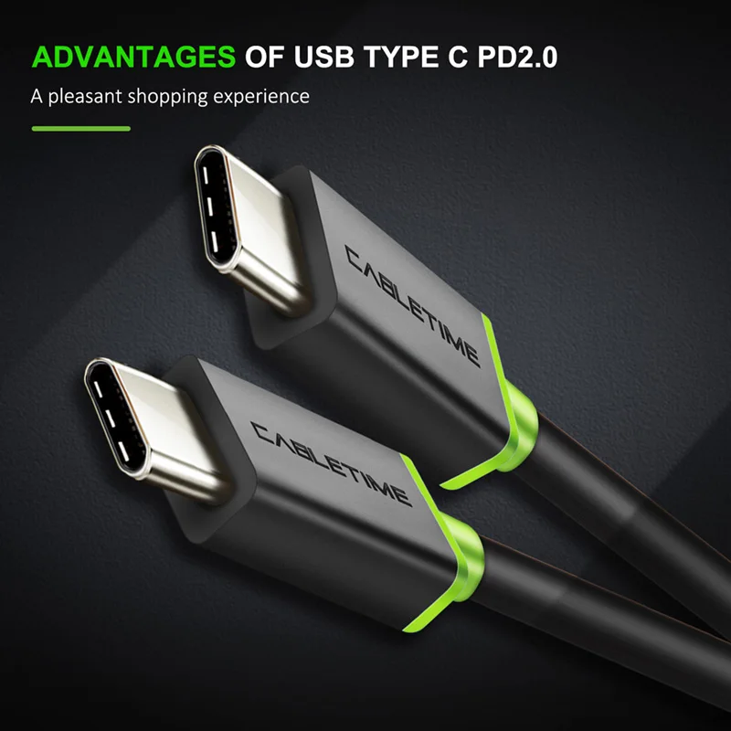 CABLETIME USB Type C 2 0 подставка для Type-c высокоскоростного кабеля брюк мальчиков от 1 м Usb