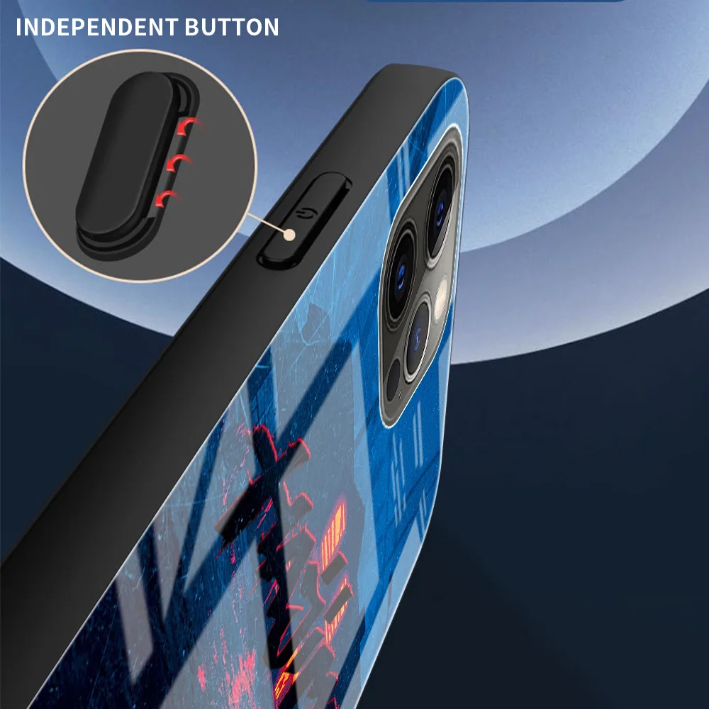 Стеклянный чехол для телефона Apple iPhone 11 7 12 Pro 13 Mini XR X 8 6 6S Plus XS Max SE закаленный Funda Hajime